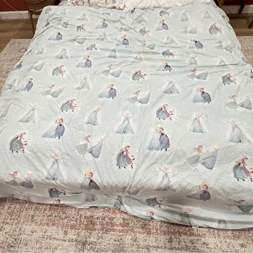 Pottery Barn Kids x Disney frozen duvet cover anna elsa princess queen/full